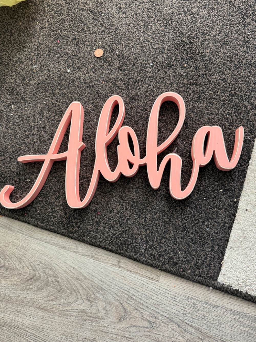 Aloha Pink Wall Sign - Decorative Home Wall Decor